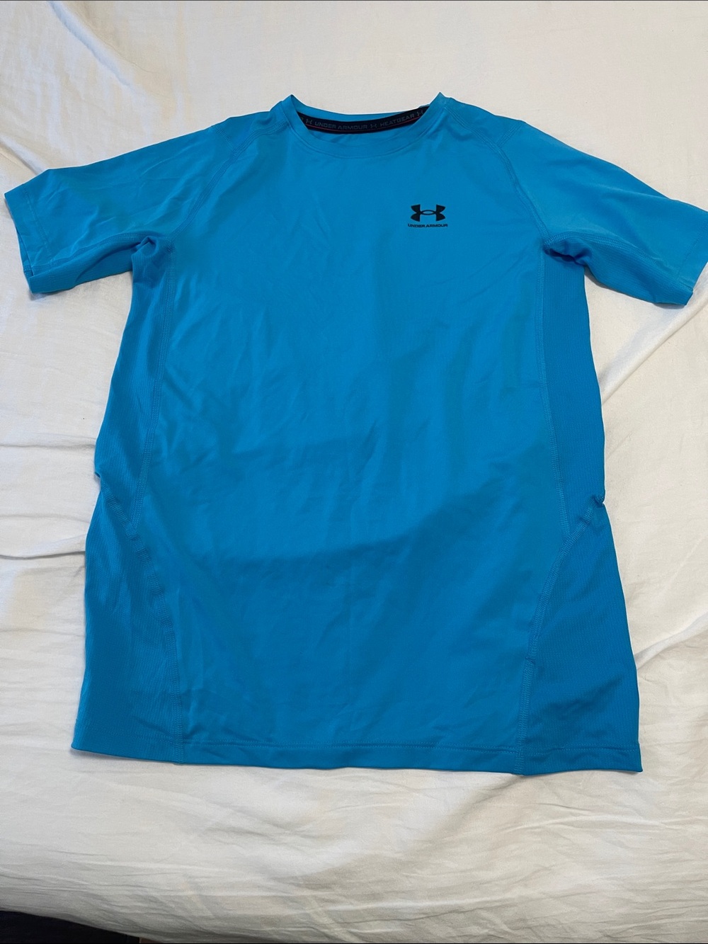 Under Armour Men's Short Sleeve Tee - Teal Blue with Black Logo